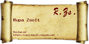 Rupa Zsolt névjegykártya